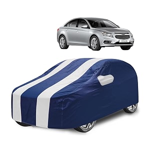 car cover compatible with cruze with mirror pocket water resistant triple stitched cruze car cover- navy-white