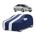 Car Cover Compatible with Cruze with Mirror Pocket, Water Resistant, Triple Stitched, Cruze Car Cover- Navy-White