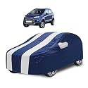 Car Cover Compatible with Ecosport with Mirror Pocket, Water Resistant, Triple Stitched, Ecosport Car Cover- Navy-White