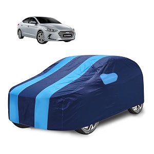 car cover compatible with elantra old with mirror pocket water resistant triple stitched elantra car cover- navy-blue