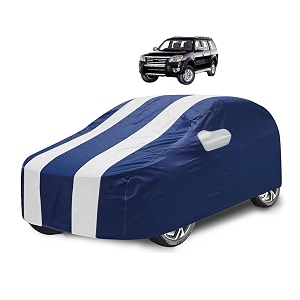 car cover compatible with endeavour old with mirror pocket water resistant triple stitched endeavour car cover- navy-white