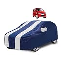 Car Cover Compatible with Enjoy with Mirror Pocket, Water Resistant, Triple Stitched, Enjoy Car Cover- Navy-White