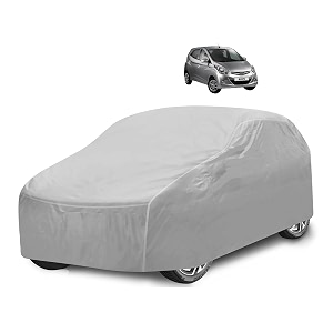car cover compatible with eon with mirror pocket water resistant triple stitched eon car cover- plain silver