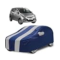Car Cover Compatible with Eon with Mirror Pocket, Water Resistant, Triple Stitched, Eon Car Cover- Navy Silver