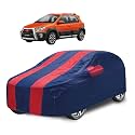 Car Cover Compatible with Etios Cross with Mirror Pocket, Water Resistant, Triple Stitched, Etios Cross Car Cover- Navy-Red