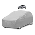 Car Cover Compatible with Etios with Mirror Pocket, Water Resistant, Triple Stitched, Etios Car Cover- Plain Silver