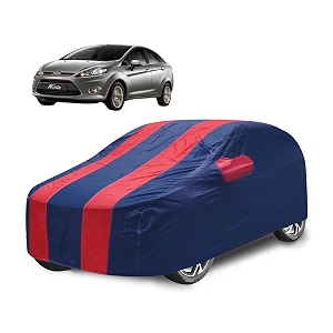car cover compatible with fiesta with mirror pocket water resistant triple stitched fiesta car cover- navy-red
