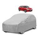 Car Cover Compatible with Glanza with Mirror Pocket, Water Resistant, Triple Stitched, Glanza Car Cover- Plain Silver