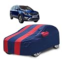 Car Cover Compatible with Hexa with Mirror Pocket, Water Resistant, Triple Stitched, Hexa Car Cover- Navy-Red