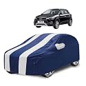 Car Cover Compatible with I20 Active with Mirror Pocket, Water Resistant, Triple Stitched, I20 Car Cover- Navy-White