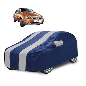 car cover compatible with indigo cs with mirror pocket water resistant triple stitched indigo cs car cover- navy silver