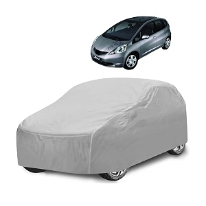 car cover compatible with jazz with mirror pocket water resistant triple stitched jazz car cover- plain silver