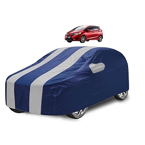car cover compatible with jazz new with mirror pocket water resistant triple stitched jazz car cover- navy silver