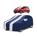 Car Cover Compatible with Jazz New with Mirror Pocket, Water Resistant, Triple Stitched, Jazz Car Cover- Navy-White