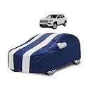 Car Cover Compatible with Jeep Compass with Mirror Pocket, Water Resistant, Triple Stitched, Compass Car Cover- Navy-White