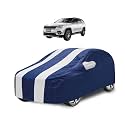Car Cover Compatible with Jeep Meridian with Mirror Pocket, Water Resistant, Triple Stitched, Meridian Car Cover- Navy-White