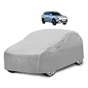 Car Cover Compatible with kia Carens Clavis with Mirror Pocket, Water Resistant, Carens Clavis Car Cover- Plain Silver