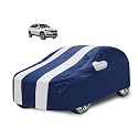 Car Cover Compatible with Kodiaq with Mirror Pocket, Water Resistant, Triple Stitched, Kodiaq Car Cover- Navy-White