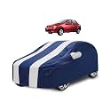 Car Cover Compatible with Logan with Mirror Pocket, Water Resistant, Triple Stitched, Logan Car Cover- Navy-White