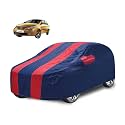Car Cover Compatible with Manza with Mirror Pocket, Water Resistant, Triple Stitched, Manza Car Cover- Navy-Red
