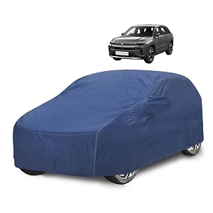 car cover compatible with maruti victoris with mirror pocket water resistant victoris car cover- plain navy