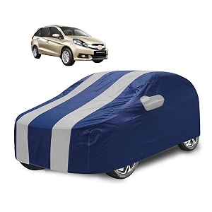 car cover compatible with mobilio with mirror pocket water resistant triple stitched mobilio car cover- navy silver