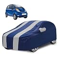 Car Cover Compatible with Nano with Mirror Pocket, Water Resistant, Triple Stitched, Nano Car Cover- Navy Silver