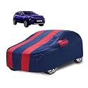 Car Cover Compatible with Nexon (Model-2023-Till Date) with Mirror Pocket, Water Resistant, Triple Stitched, Nexon Car Cover- Navy-Red