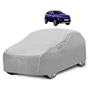 Car Cover Compatible with Nexon (Model-2023-Till Date) with Mirror Pocket, Water Resistant, Triple Stitched, Nexon Car Cover- Plain Silver