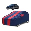 Car Cover Compatible with Octavia New with Mirror Pocket, Water Resistant, Triple Stitched, Octavia Car Cover- Navy-Red