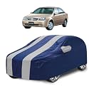 Car Cover Compatible with Optra with Mirror Pocket, Water Resistant, Triple Stitched, Optra Car Cover- Navy Silver