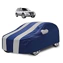 Car Cover Compatible with Pajero with Mirror Pocket, Water Resistant, Triple Stitched, Pajero Car Cover- Navy Silver