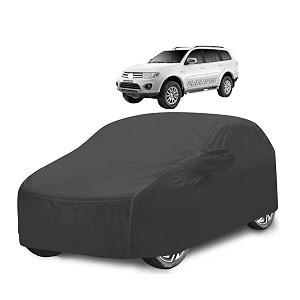 car cover compatible with pajero sport with mirror pocket water resistant triple stitched pajero car cover- grey