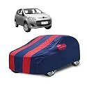Car Cover Compatible with Palio with Mirror Pocket, Water Resistant, Triple Stitched, Palio Car Cover- Navy-Red
