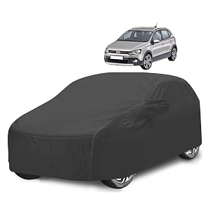 car cover compatible with polo cross with mirror pocket water resistant triple stitched polo cross car cover- grey