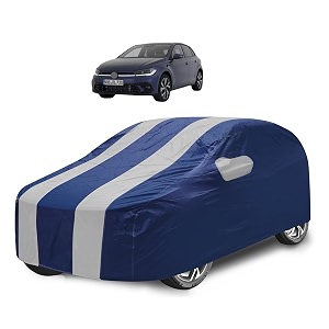 car cover compatible with polo new with mirror pocket water resistant triple stitched polo car cover- navy silver