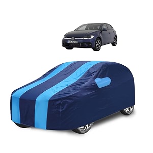 car cover compatible with polo new with mirror pocket water resistant triple stitched polo car cover- navy-blue