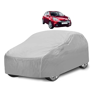 car cover compatible with pulse with mirror pocket water resistant triple stitched pulse car cover- plain silver