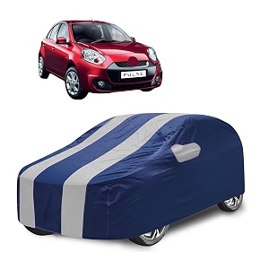 car cover compatible with pulse with mirror pocket water resistant triple stitched pulse car cover- navy silver