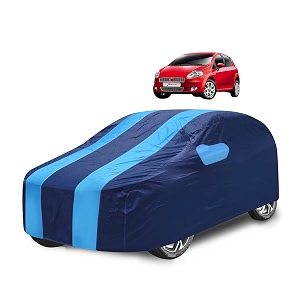car cover compatible with punto with mirror pocket water resistant triple stitched punto car cover- navy-blue