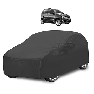car cover compatible with quanto with mirror pocket water resistant triple stitched quanto car cover- grey