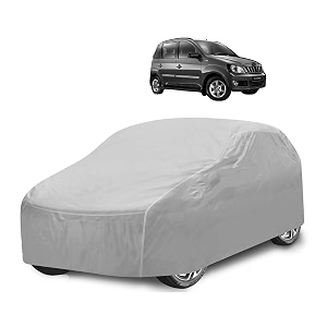 car cover compatible with quanto with mirror pocket water resistant triple stitched quanto car cover- plain silver