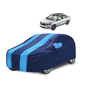 car cover compatible with rapid with mirror pocket water resistant triple stitched rapid car cover- navy-blue