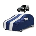 Car Cover Compatible with Safari Storme with Mirror Pocket, Water Resistant, Triple Stitched, Safari Storme Car Cover- Navy-White