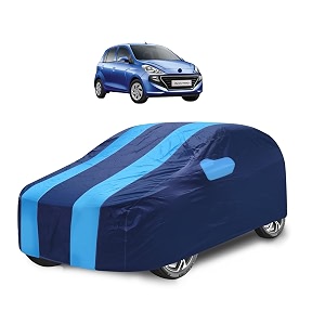 car cover compatible with santro model -2019-till date with mirror pocket water resistant triple stitched santro car cover- navy-blue