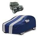 Car Cover Compatible with Scorpio with Mirror Pocket, Water Resistant, Triple Stitched, Scorpio Car Cover- Navy Silver