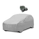 Car Cover Compatible with Scorpio with Mirror Pocket, Water Resistant, Triple Stitched, Scorpio Car Cover- Plain Silver