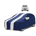 Car Cover Compatible with Scorpio (Model- 2022-Till Date) with Mirror Pocket, Water Resistant, Triple Stitched, Scorpio Car Cover- Navy-White