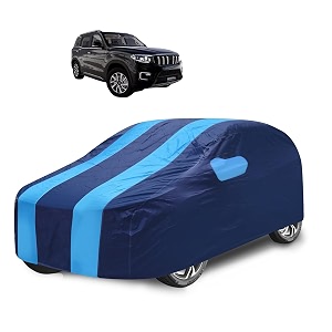 car cover compatible with scorpio n with mirror pocket water resistant triple stitched scorpio n car cover- navy-blue