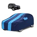 Car Cover Compatible with Scorpio N with Mirror Pocket, Water Resistant, Triple Stitched, Scorpio N Car Cover- Navy-Blue